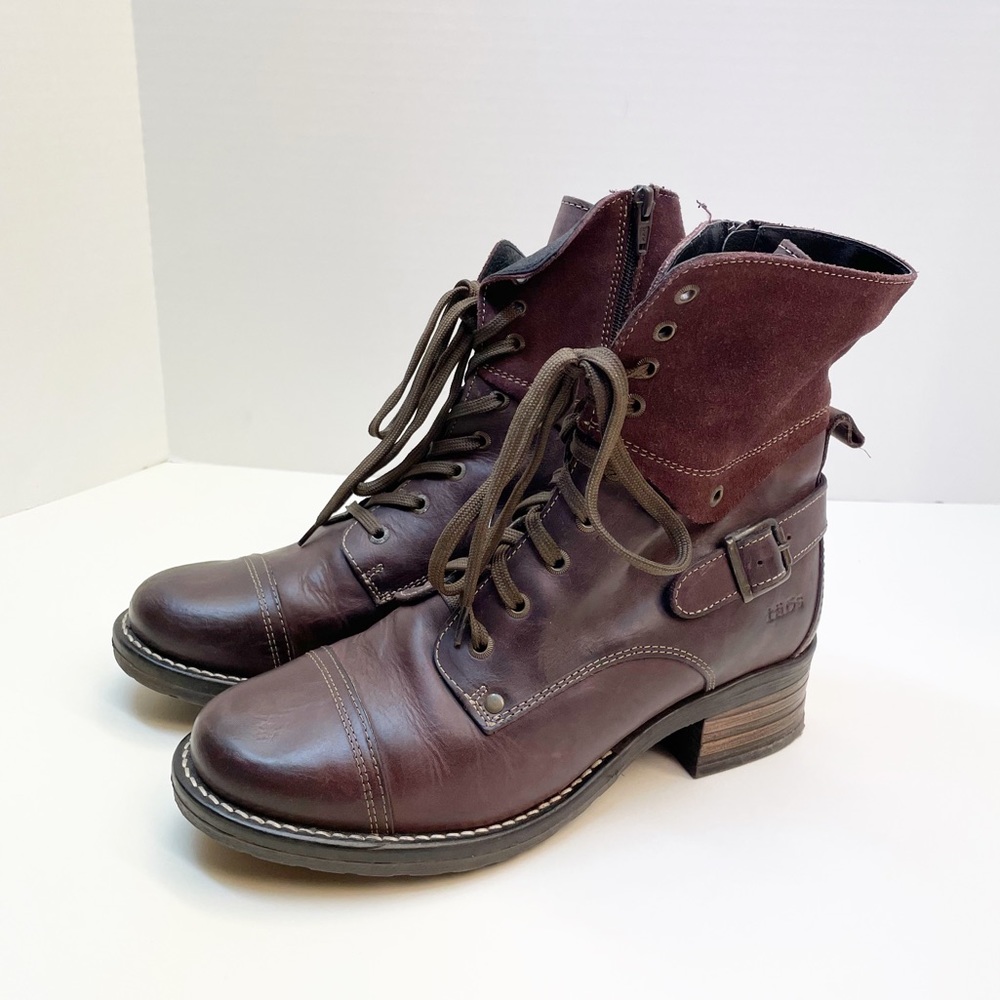 Taos Crave Boot Bordeaux Burgundy Lace Up Boots 9/9.5